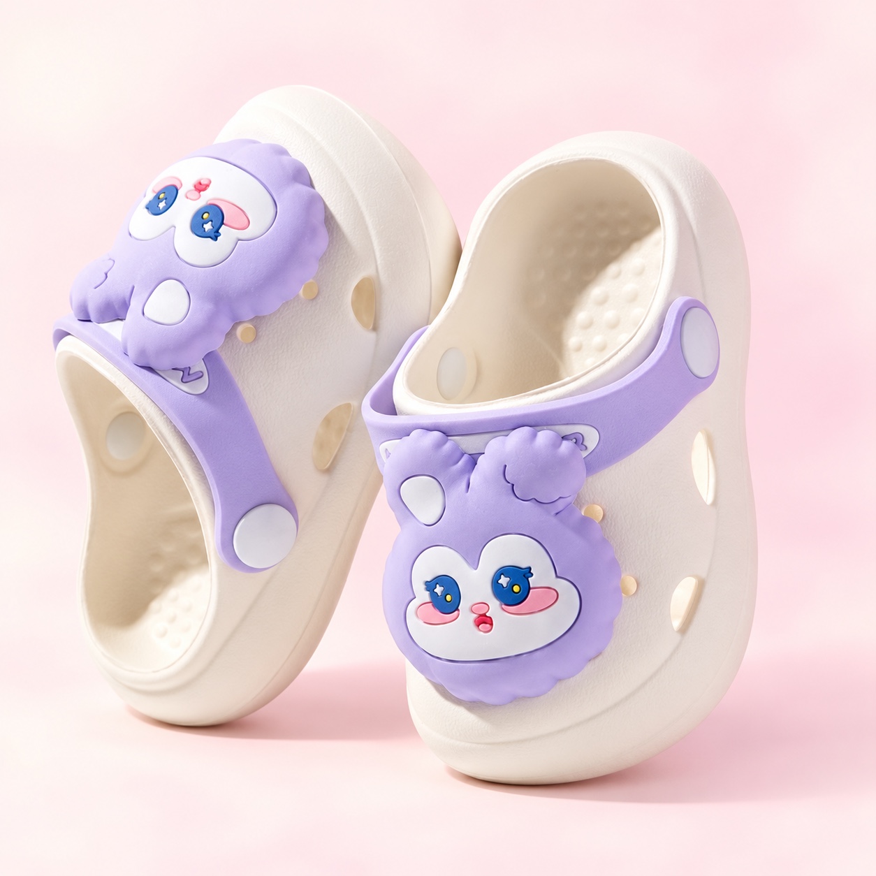 Bunny Character Clogs in Lavender Bunny
